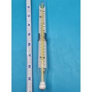 Vintage Ohio 8.5" Glass Cooking Thermometer for Candy Deep Frying Made In USA